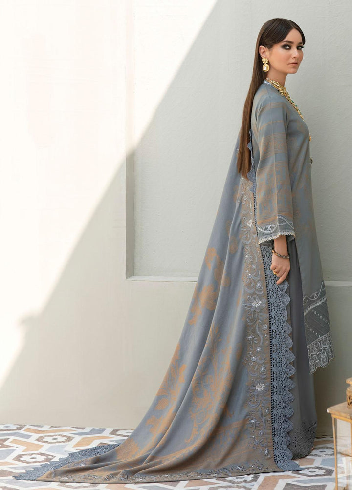 Nureh Embroidered Leather Peach Suits Unstitched 3 Piece NU21EJ NJ-20 Garden Melody - Winter Collection