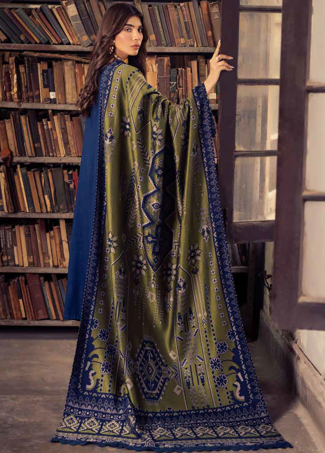 Nureh Embroidered Leather Peach Suits Unstitched 3 Piece NU22LP NEP-01 - Winter Collection