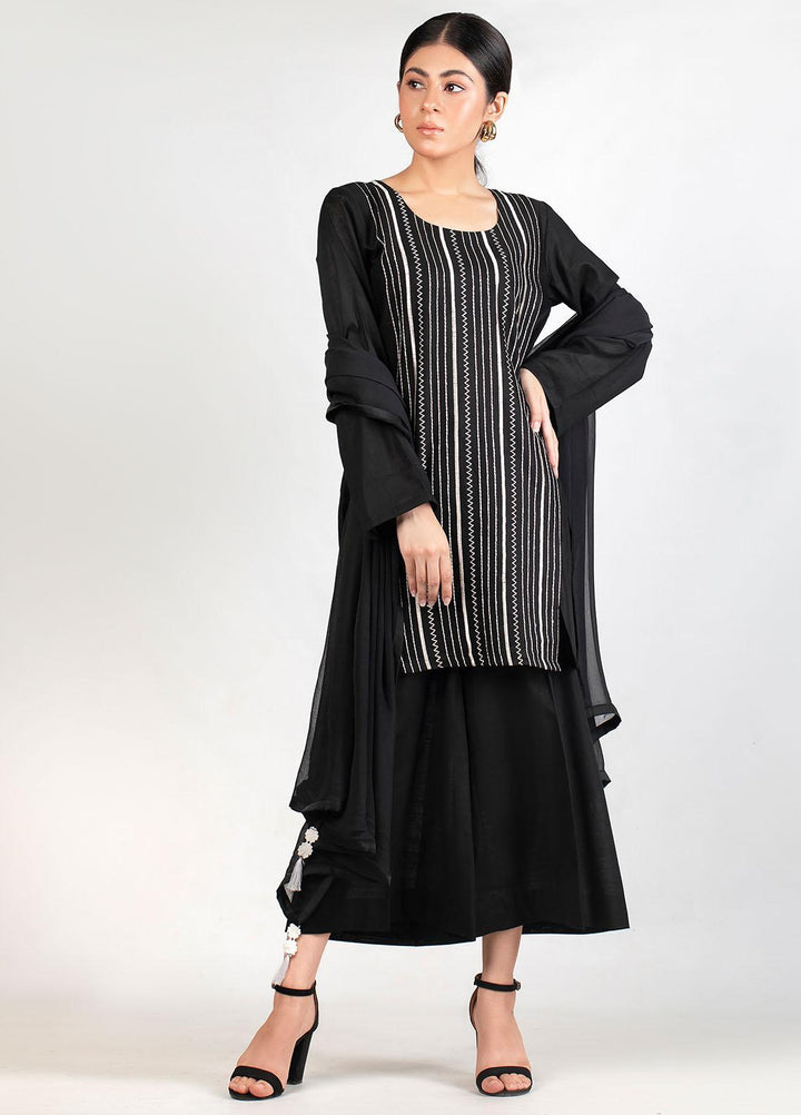 Nuriyaa Pret Casual Lawn 2 Piece Suit NR21N Noir 01