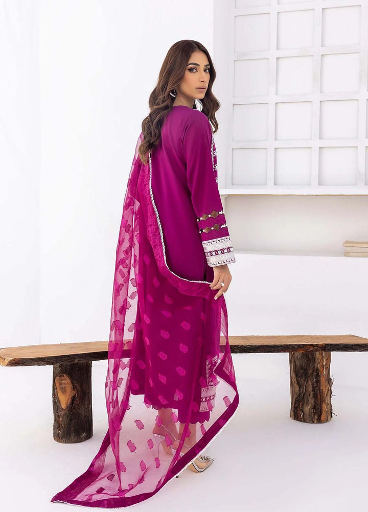 Nuriyaa Pret  Lawn 3 Piece Dress NR23LPS Scarlet