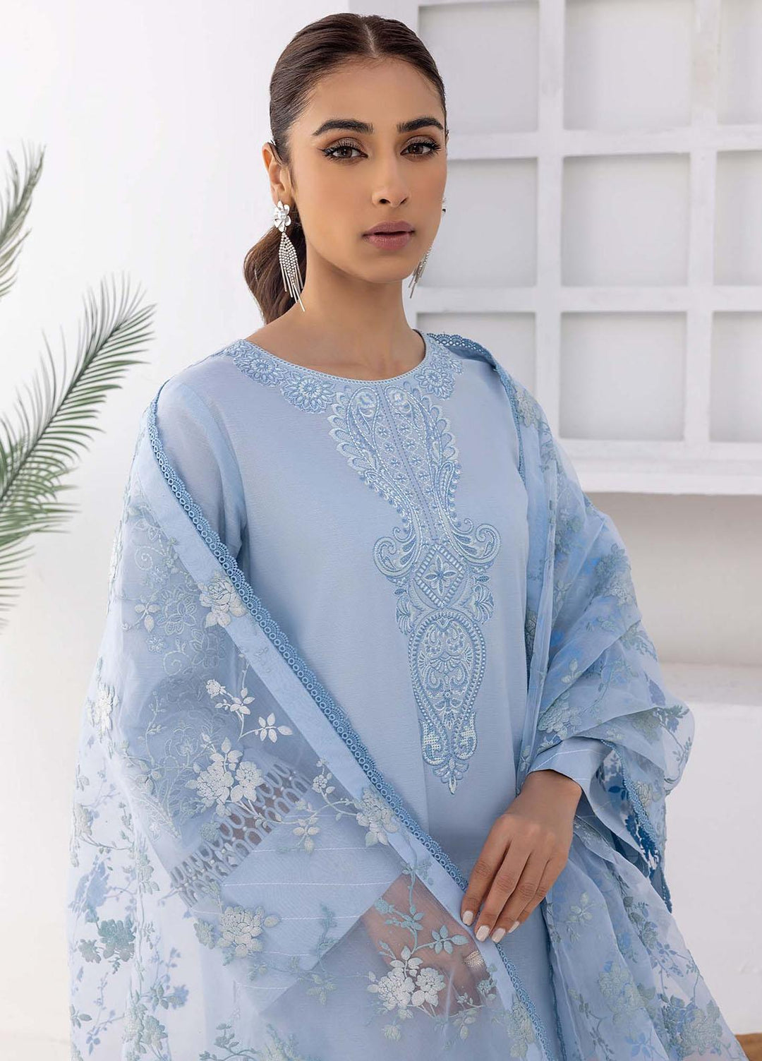 Nuriyaa Pret  Lawn 3 Piece Dress NR23LPS Aqua
