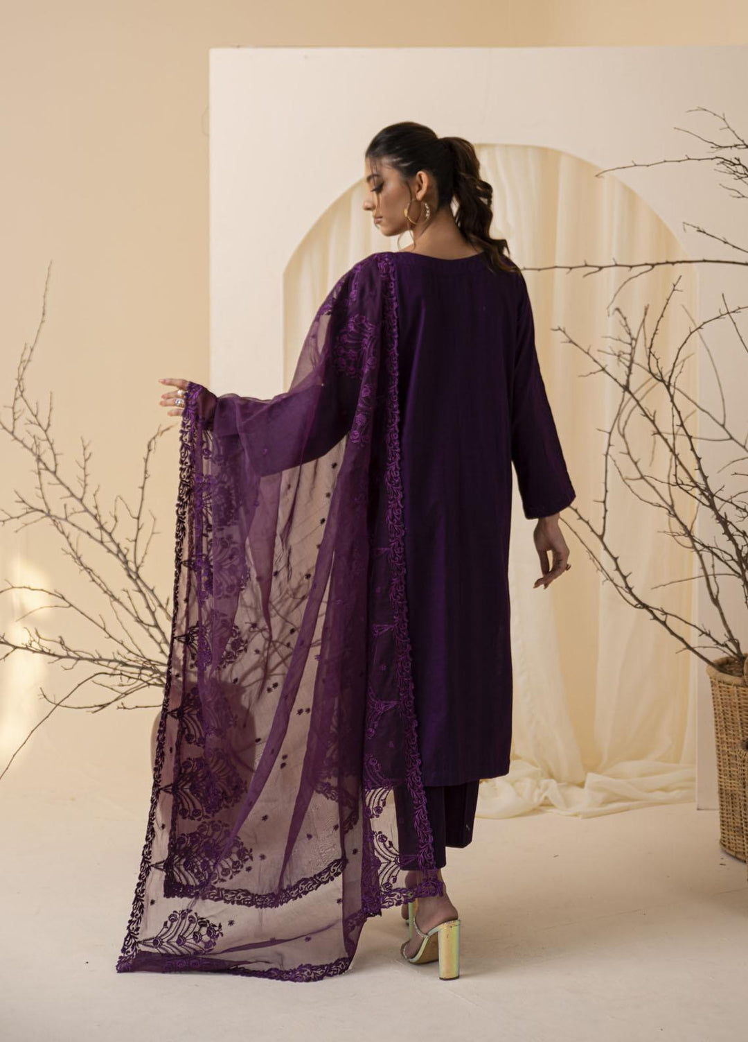 Nuriyaa Pret  Khaddar 3 Piece Suit NR23WP RESHAM