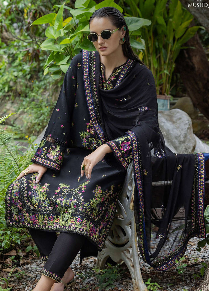 Nuvera by Mushq Hemline Embroidered Raw Silk Suits Unstitched 3 Piece MQ25NF D-03 Oynxa - Festive Collection