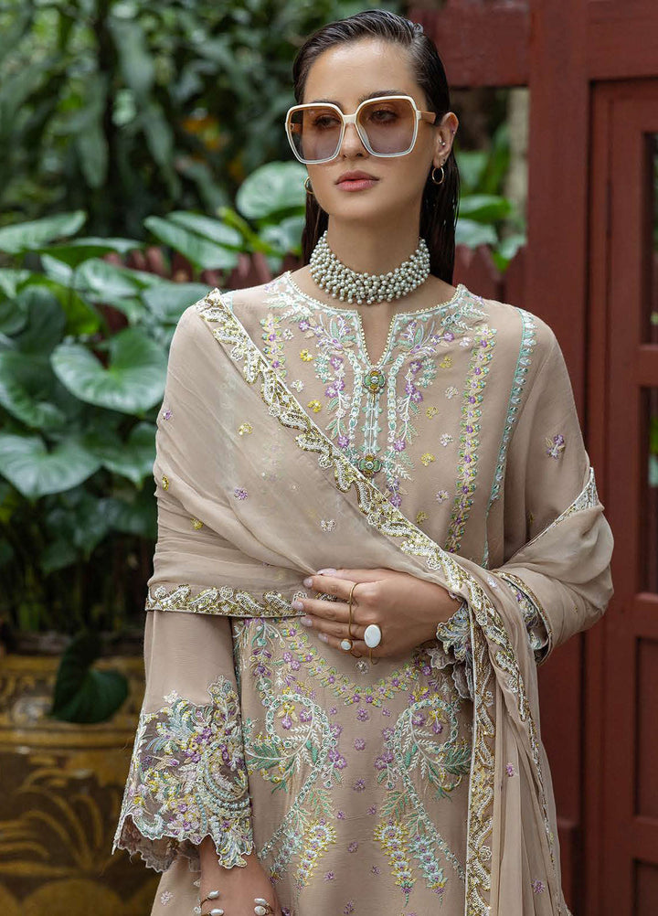 Nuvera by Mushq Hemline Embroidered Raw Silk Suits Unstitched 3 Piece MQ25NF D-04 Ardena - Festive Collection