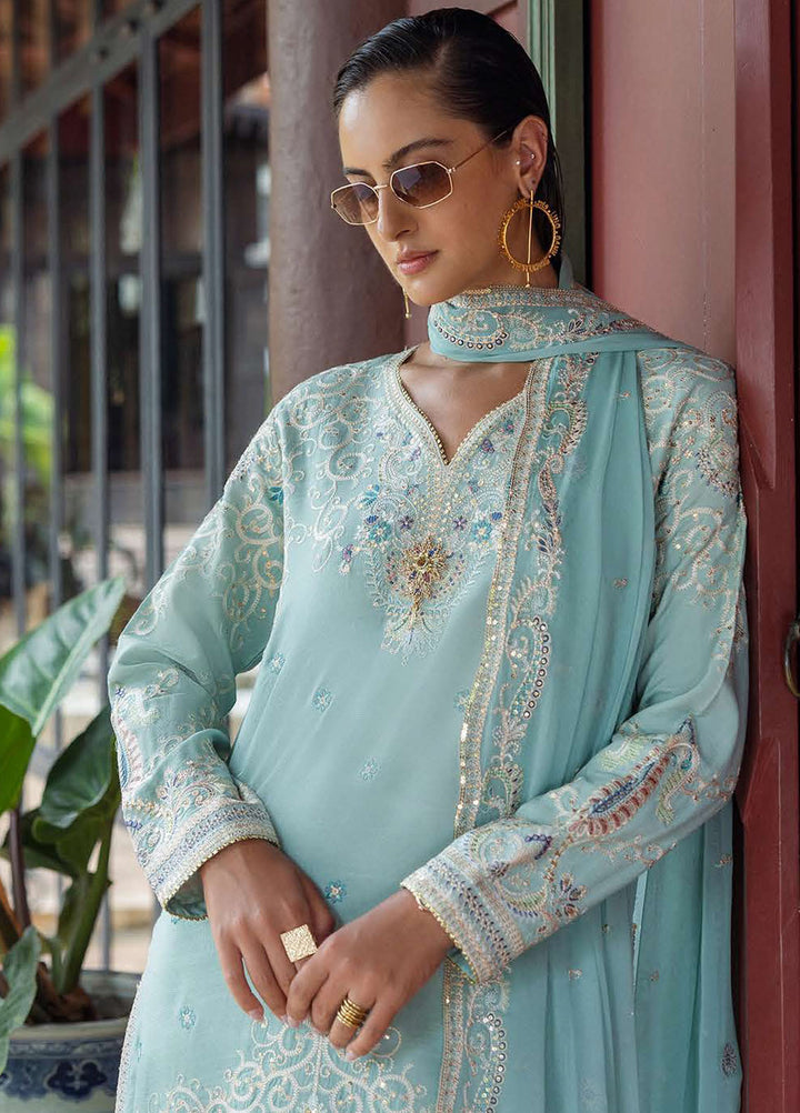 Nuvera by Mushq Hemline Embroidered Raw Silk Suits Unstitched 3 Piece MQ25NF D-06 Freyelle - Festive Collection