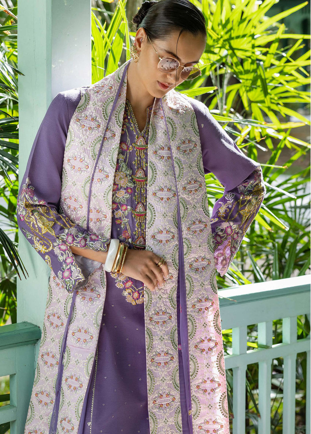 Nuvera by Mushq Hemline Embroidered Raw Silk Suits Unstitched 3 Piece MQ25NF D-09 Elaris - Festive Collection