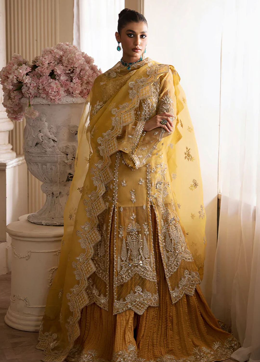 Nyra Pret Embroidered Organza 3 Piece Suit Aurea
