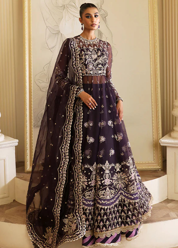Nyra Pret Embroidered Organza 3 Piece Suit Evolet