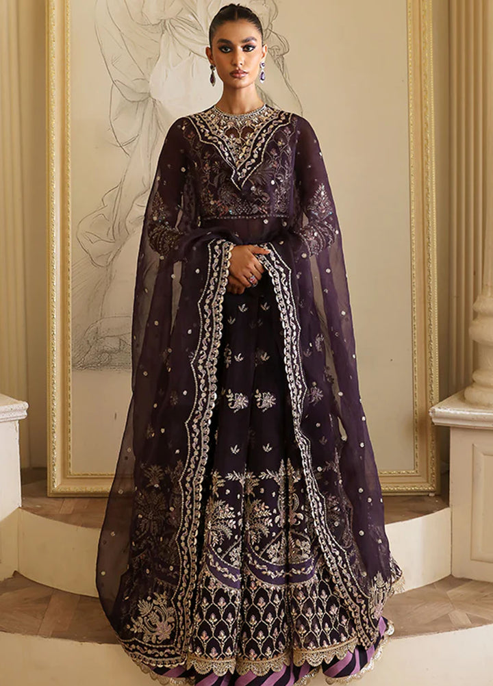 Nyra Pret Embroidered Organza 3 Piece Suit Evolet