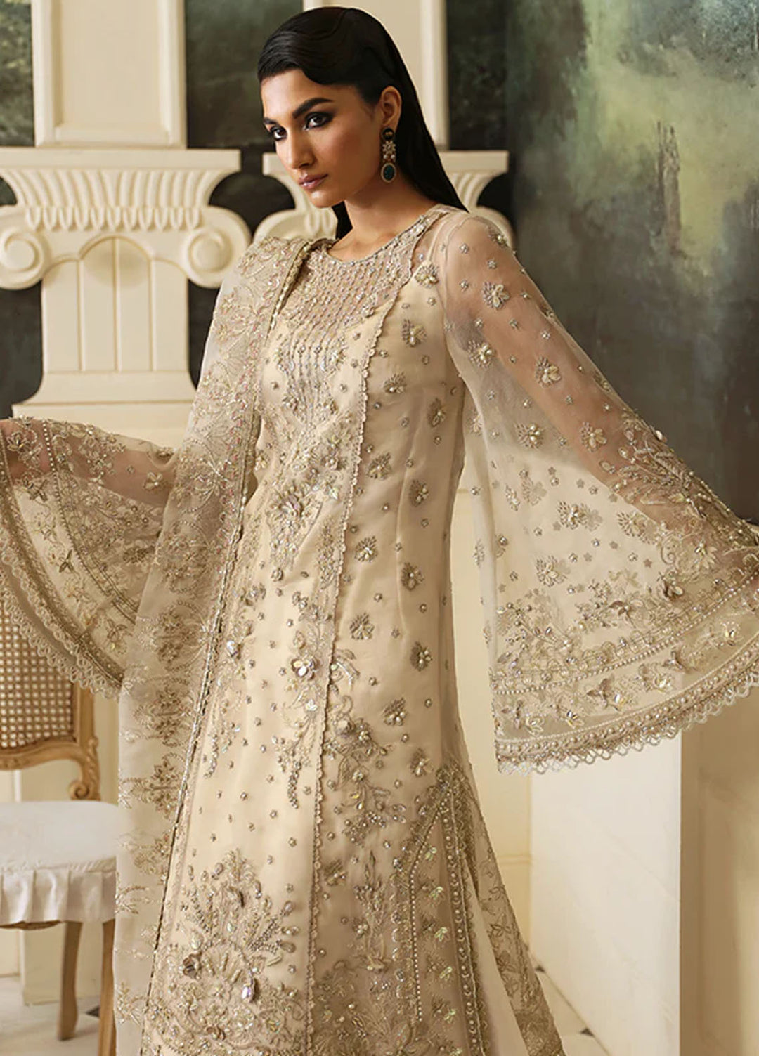 Nyra Pret Embroidered Organza 3 Piece Suit Luna