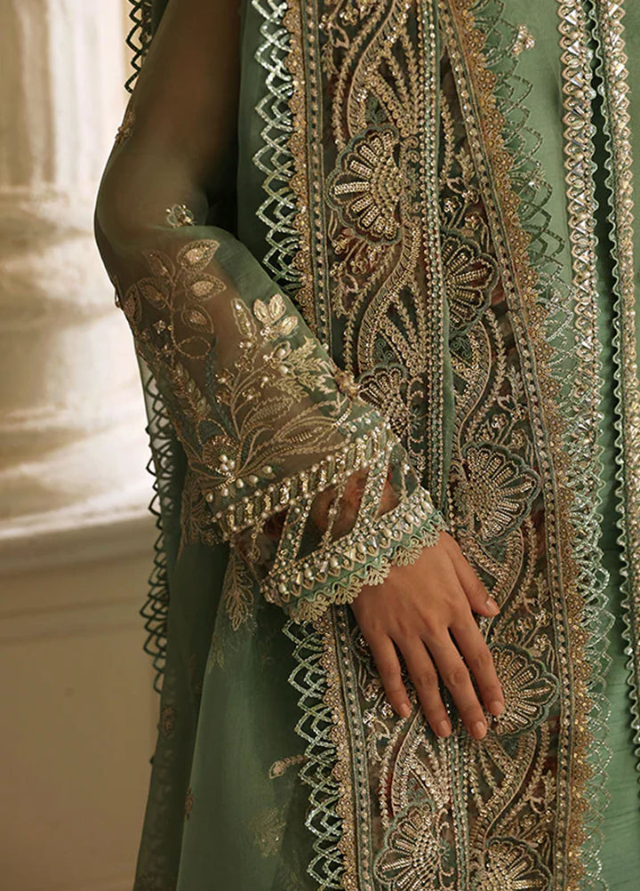 Nyra Pret Embroidered Organza 3 Piece Suit Sapphire
