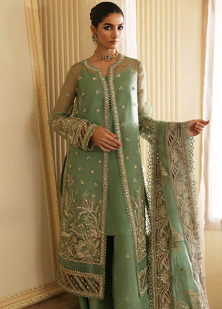 Nyra Pret Embroidered Organza 3 Piece Suit Sapphire