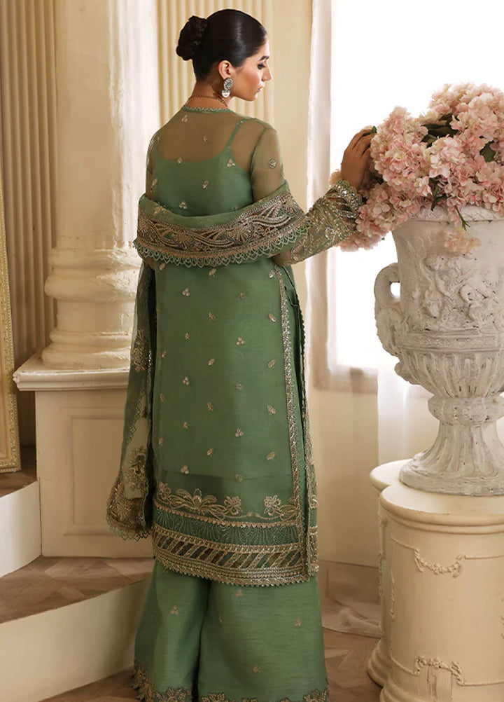 Nyra Pret Embroidered Organza 3 Piece Suit Sapphire