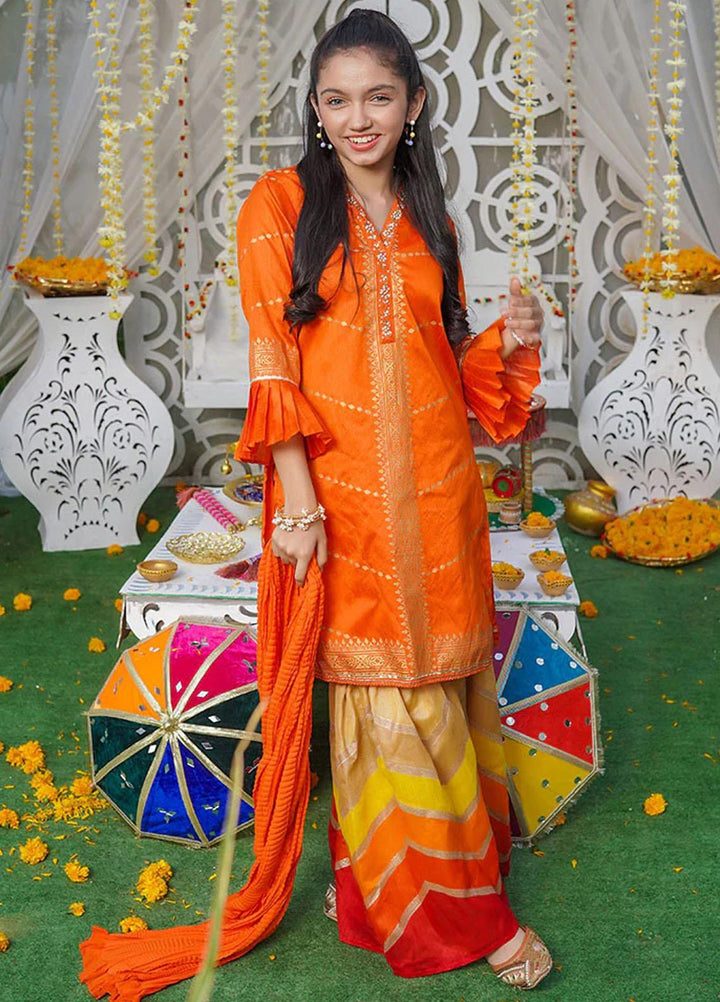 Ochre Cotton Fancy 3 Piece for Girls -  OFW 530