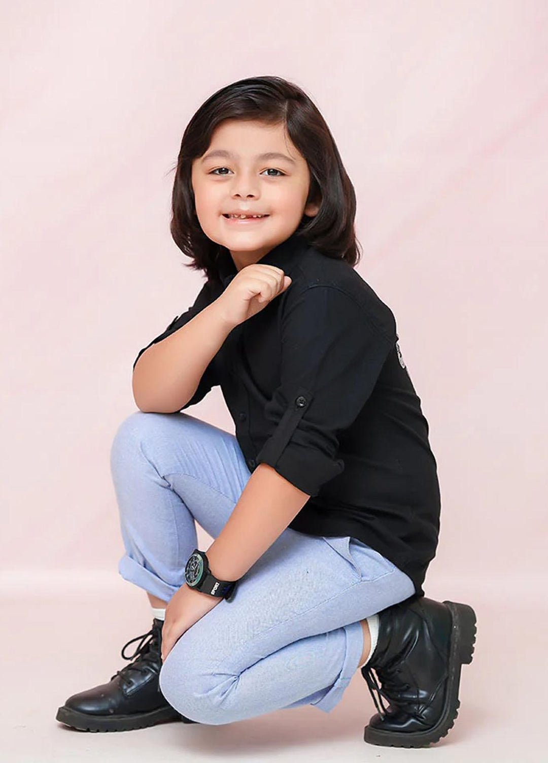 Ochre Cotton Casual Shirt for Boys -  OBS 56