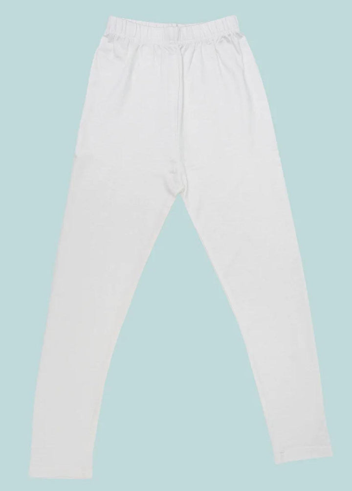 Ochre Jersey Casual Bottom for Girls - OJL-01-Off-White