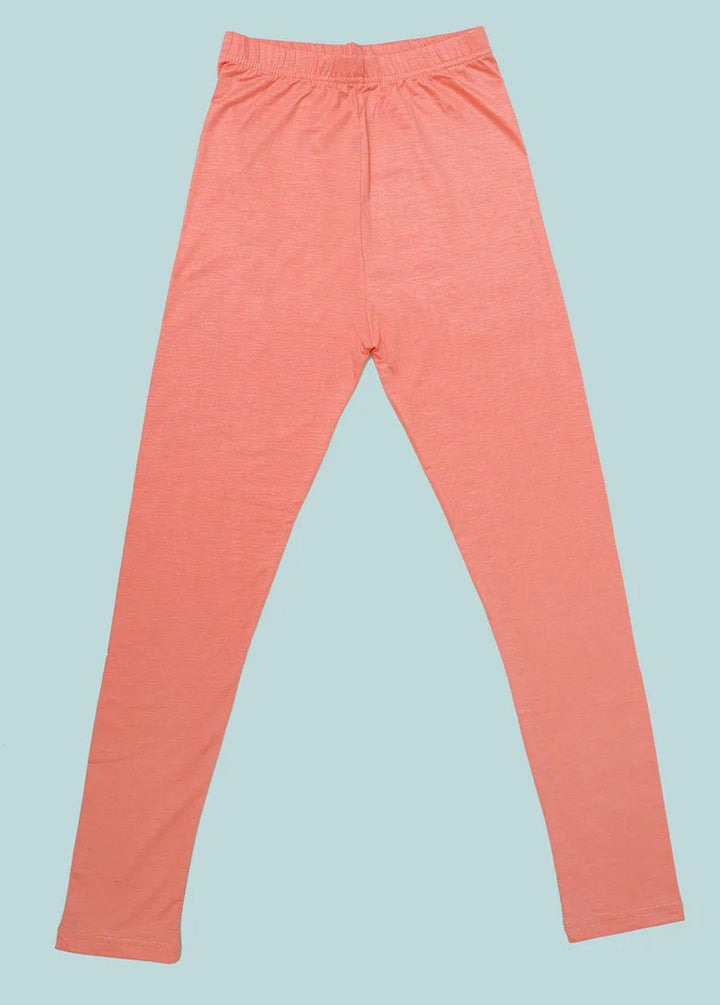 Ochre Jersey Casual Bottom for Girls - OJL-01-Peach