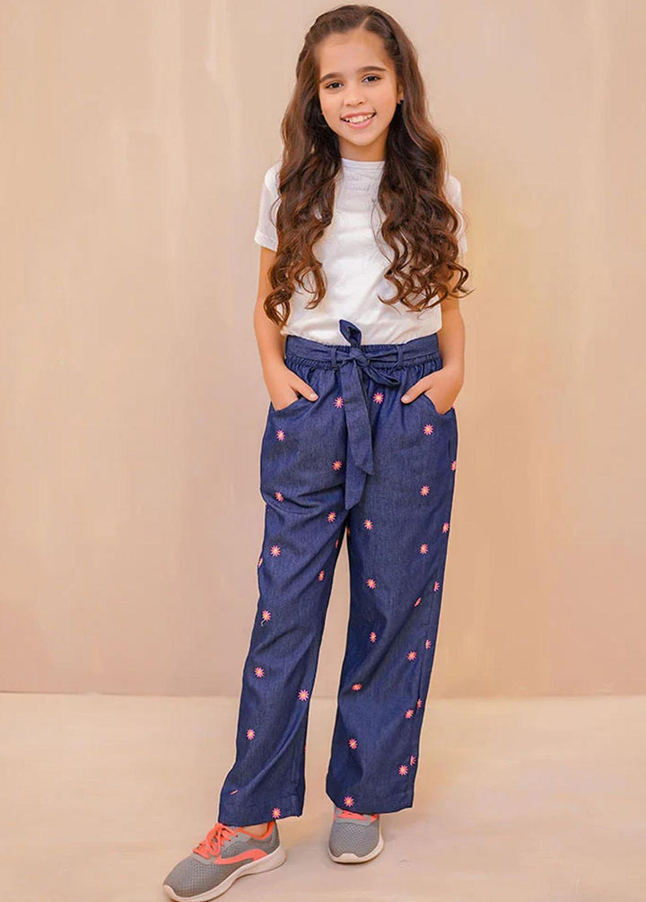 Ochre Denim Casual Bottom for Girls - OWB-20