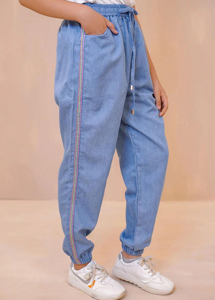 Ochre Denim Casual Bottom for Girls - OWB-21