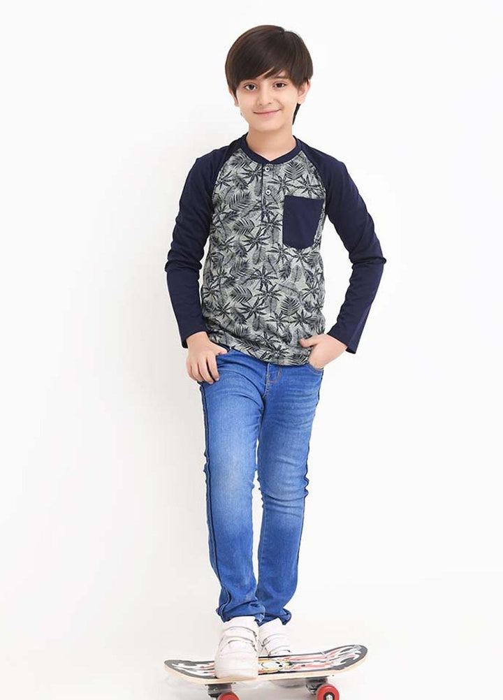 Ochre Cotton   T-Shirt for Boys -  OKB-42
