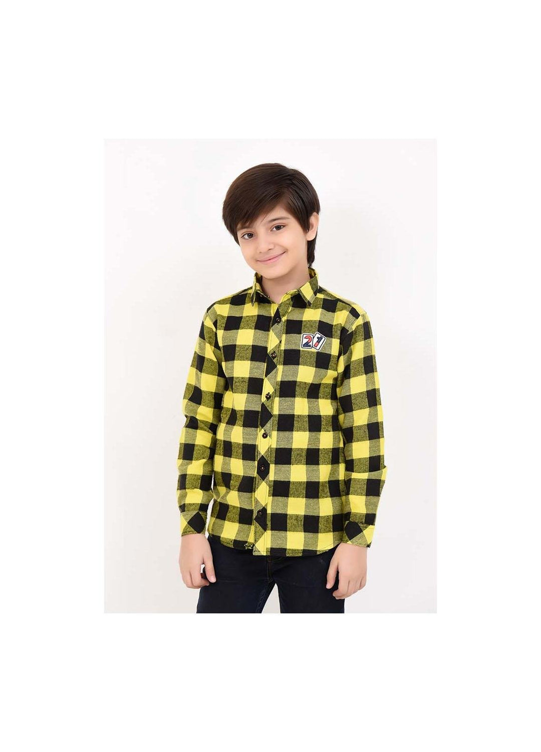 Ochre Flannel  Shirt for Boys -  OBWS-10