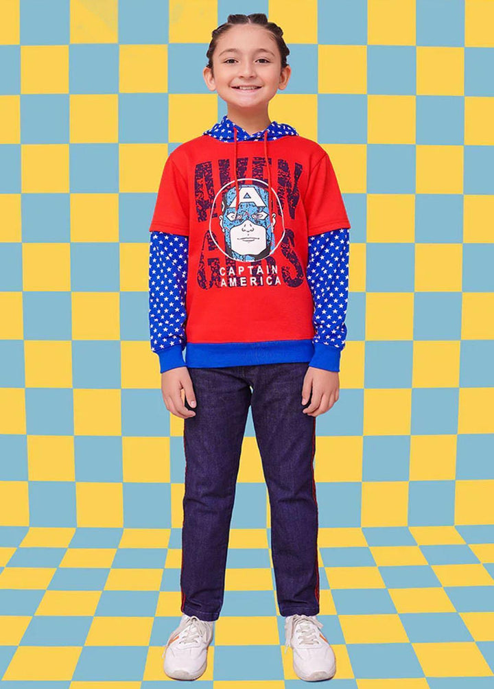 Ochre  Printed Hoodie for Boys -  OKB-253