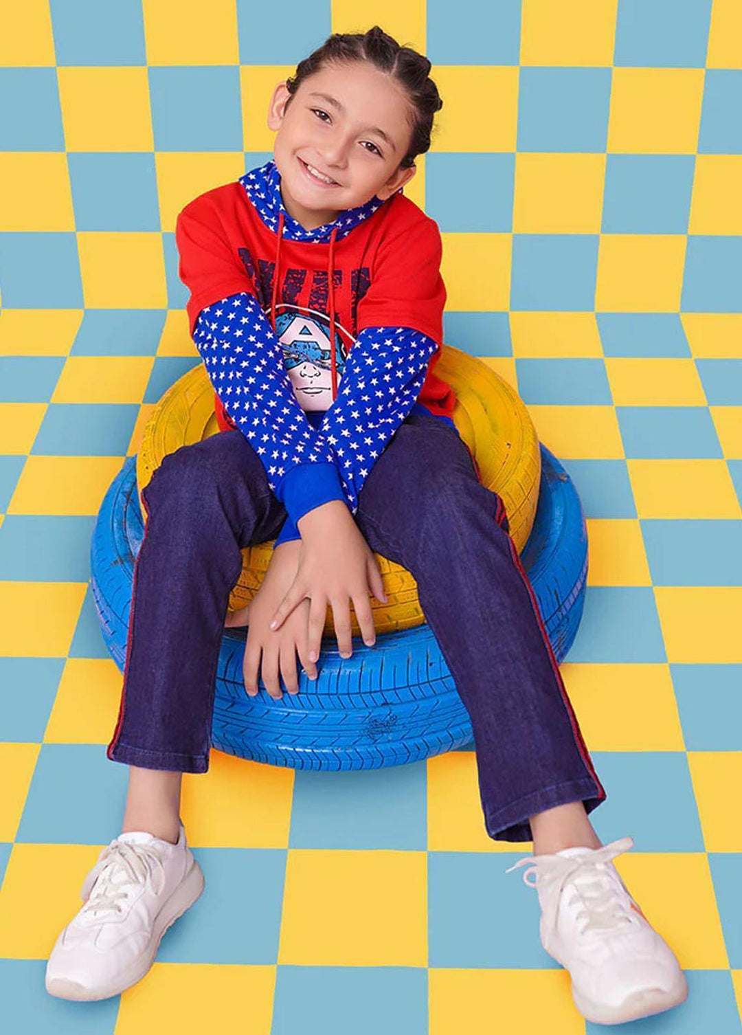 Ochre  Printed Hoodie for Boys -  OKB-253