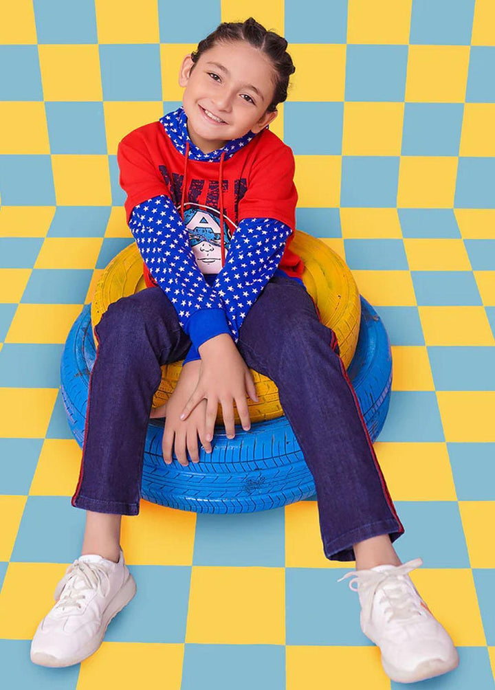 Ochre  Printed Hoodie for Boys -  OKB-253