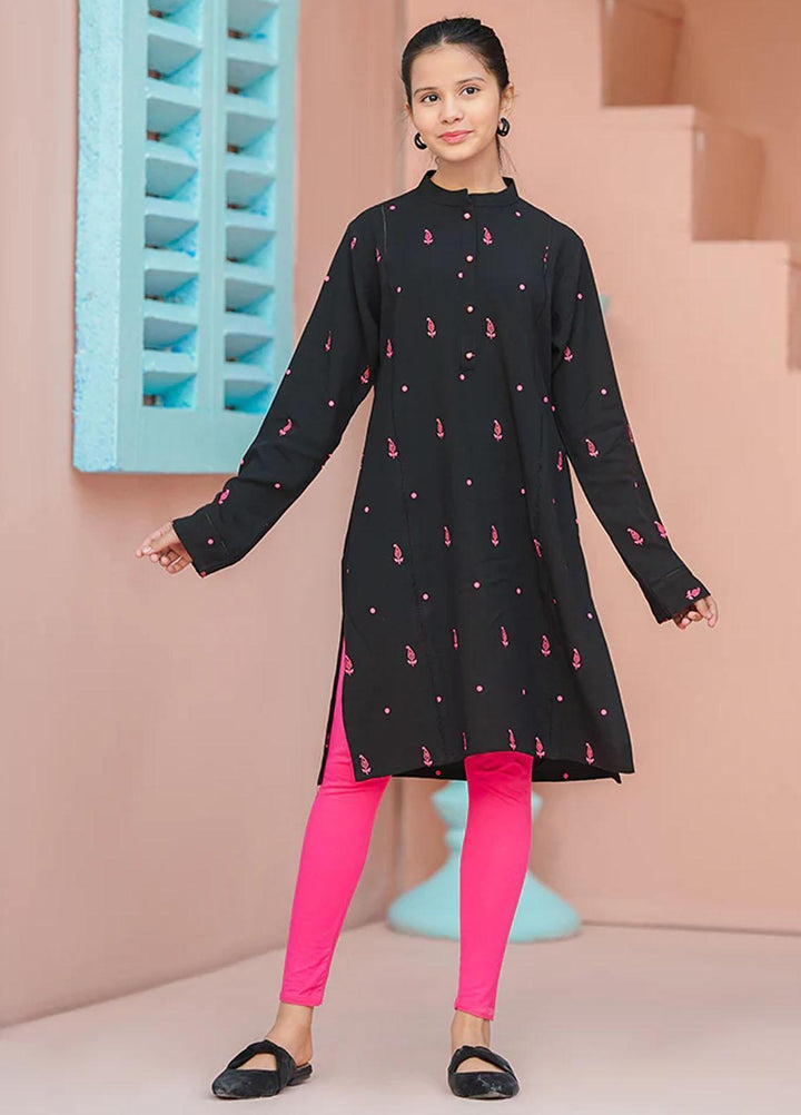 Ochre Linen Fancy Kurta for Girls -  OFK-PRC-02