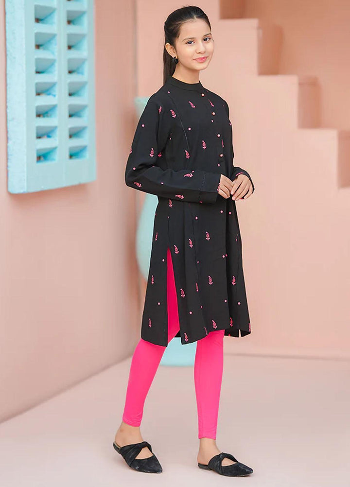 Ochre Linen Fancy Kurta for Girls -  OFK-PRC-02