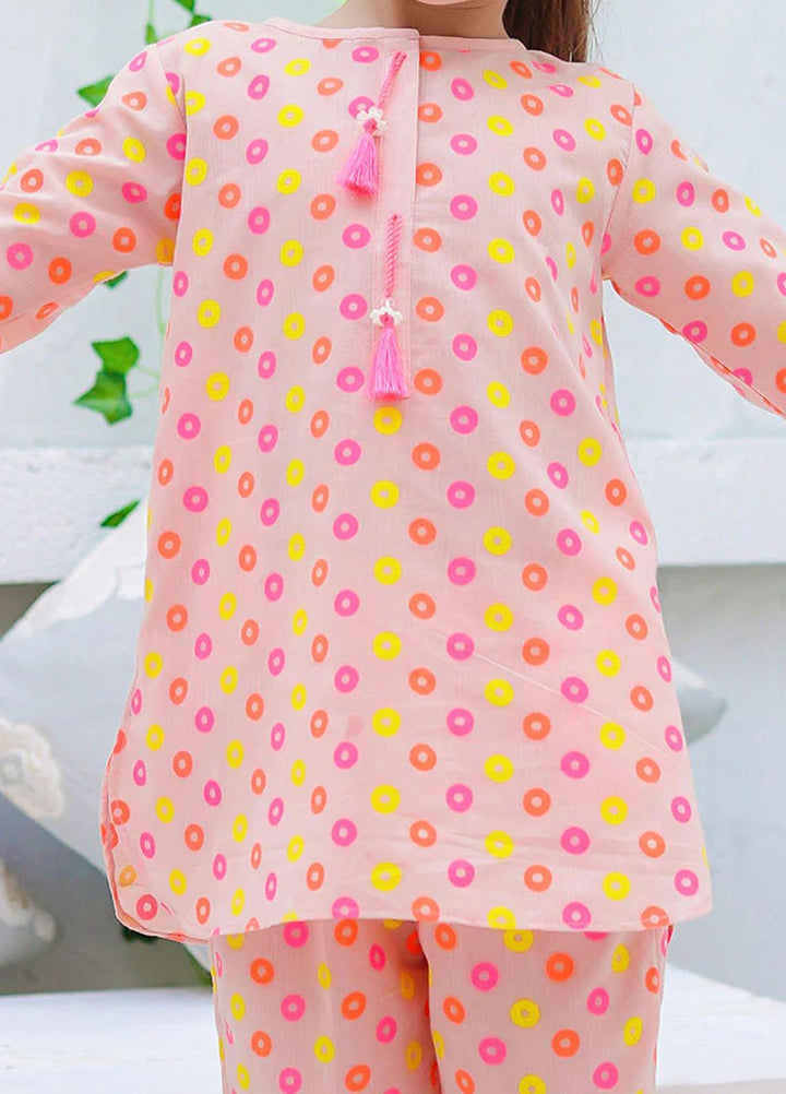 Ochre Cotton Fancy 2 Piece Suit for Girls -  OFW-COR-05