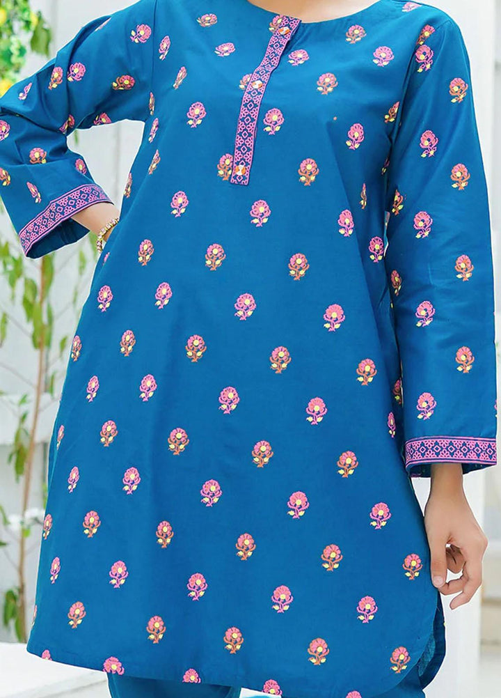 Ochre Cotton Fancy 2 Piece Suit for Girls -  OFW-COR-04