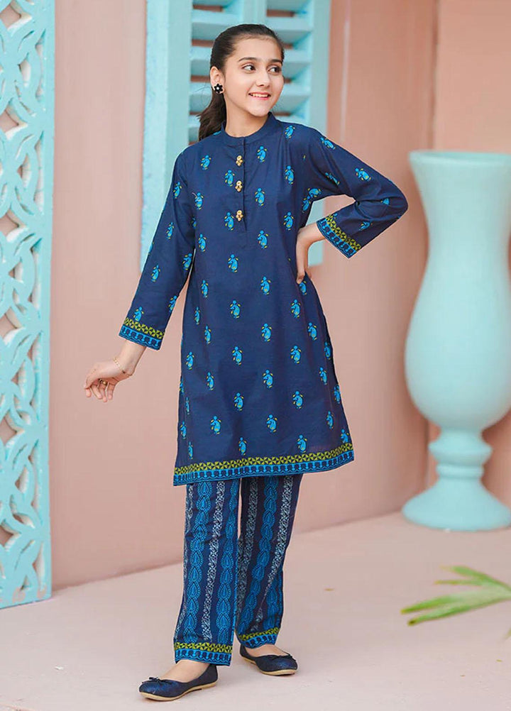 Ochre Cotton Fancy 2 Piece Suit for Girls -  OFW-COR-02