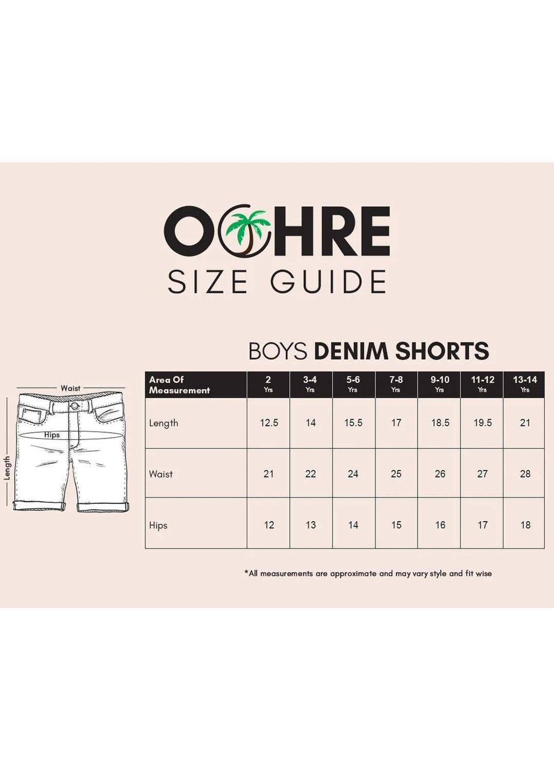 Ochre   Shorts for Boys -  OBB 16