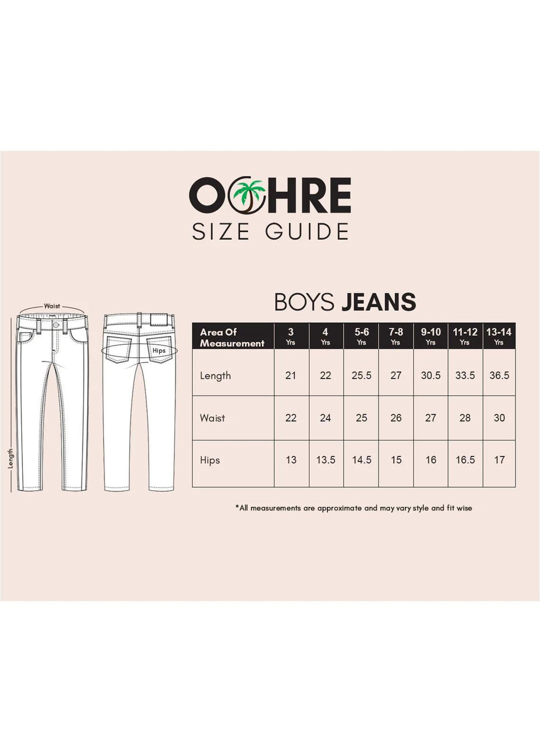 Ochre   Pants for Boys -  OBB 21