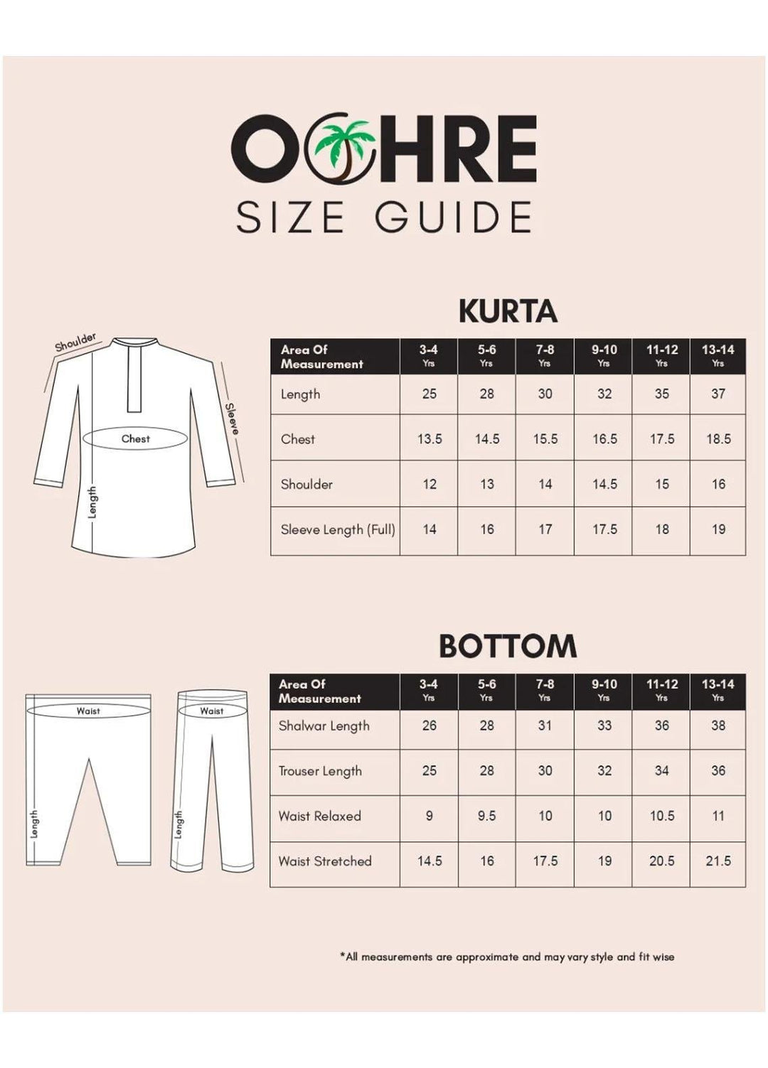 Ochre   Kurta Pants for Boys -  OBK 38