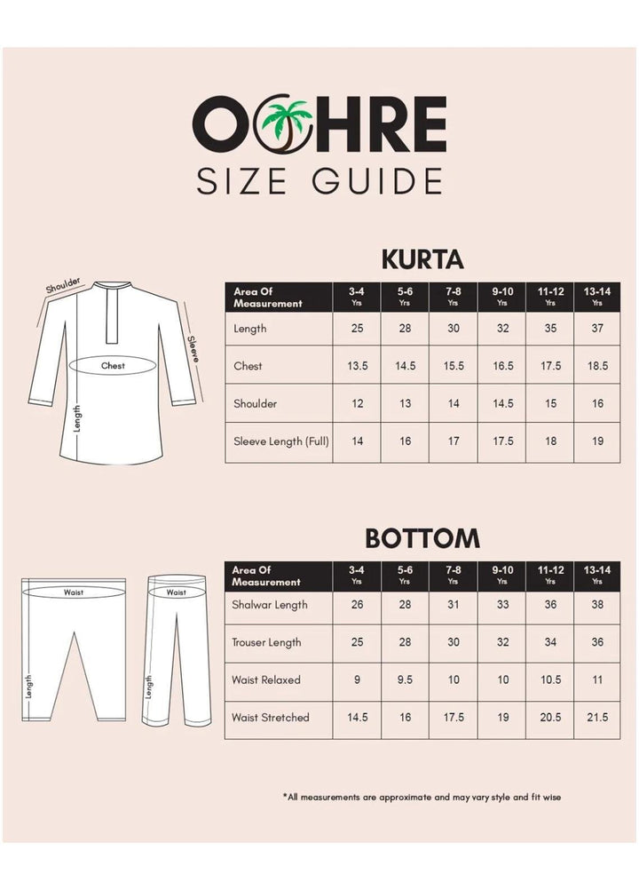 Ochre   Kurta Pants for Boys -  OBK 41