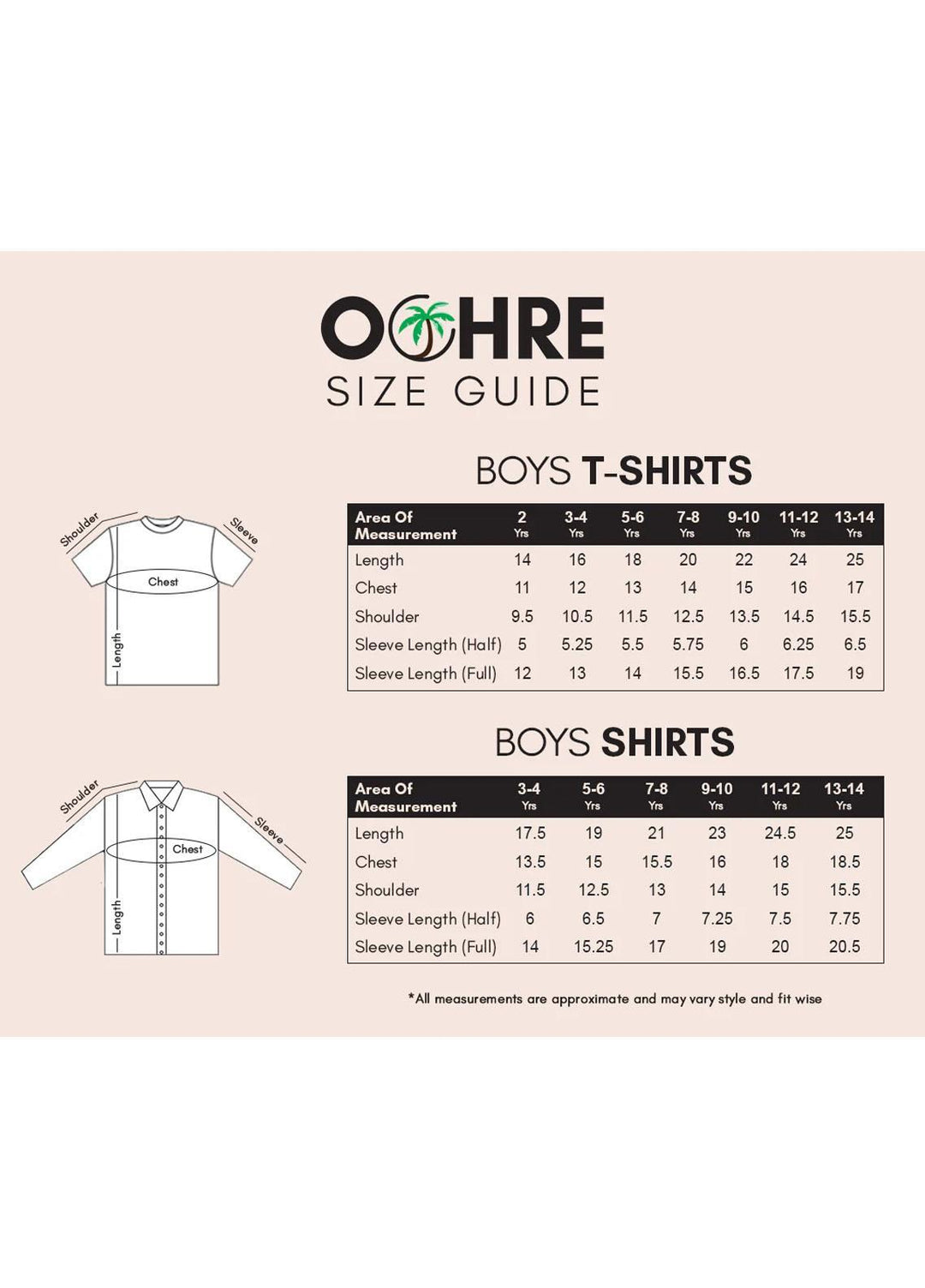 Ochre   Shirts for Boys -  OBWS 04