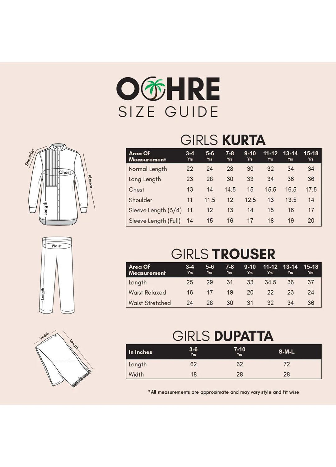Ochre   3 Piece Suit for Girls -  OFW 505