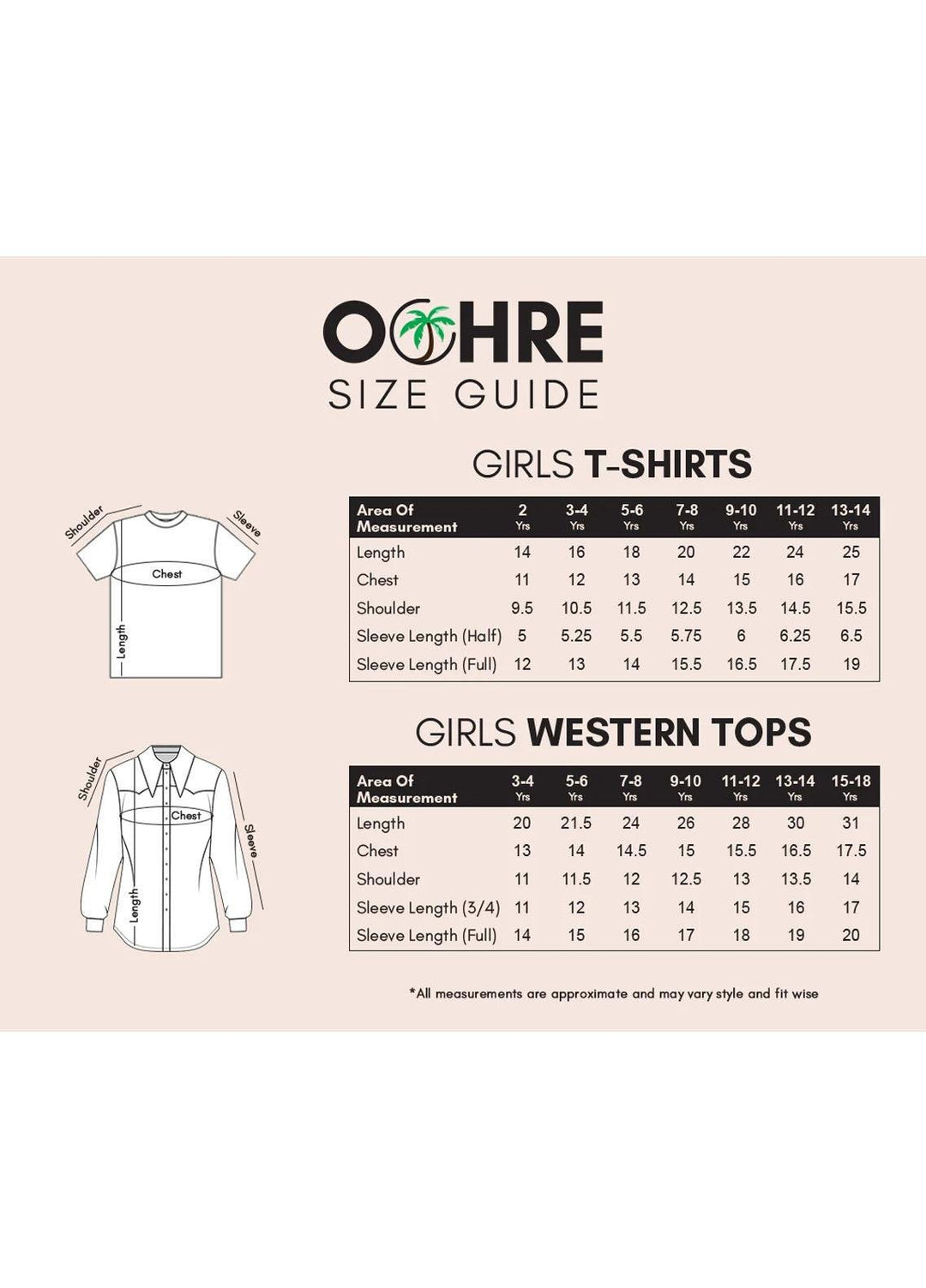 Ochre   T-Shirt for Girls -  OGK 208