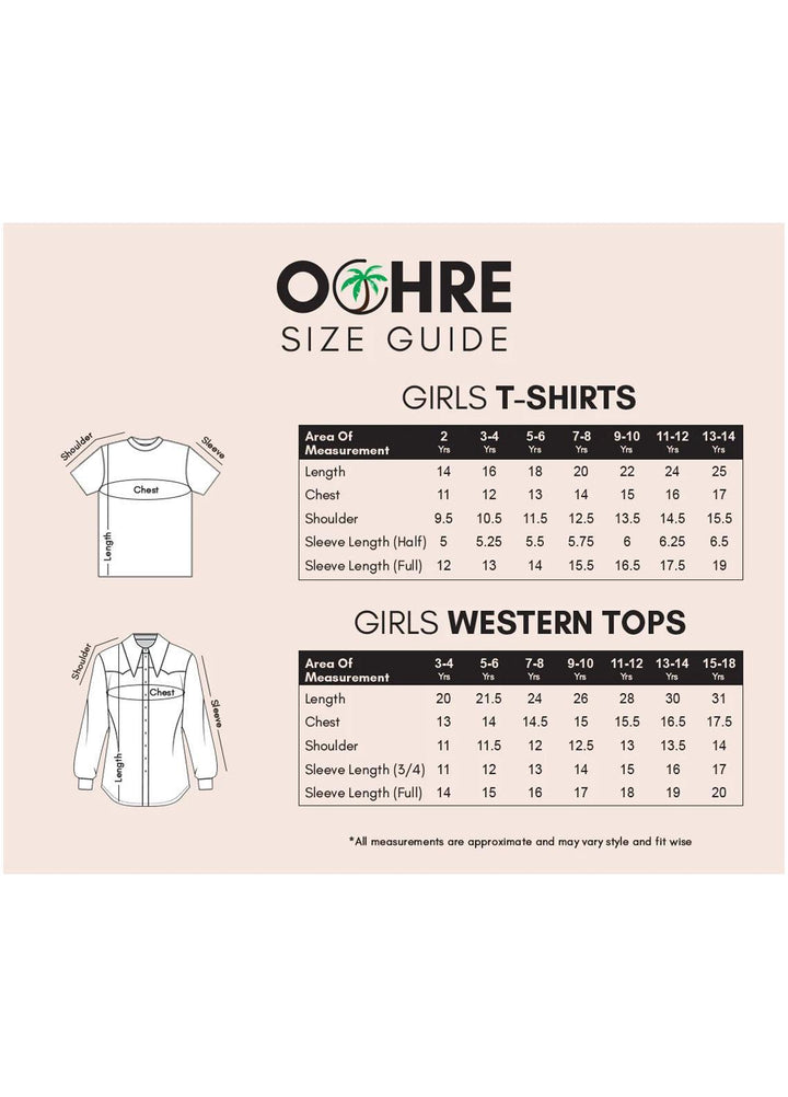 Ochre   Top for Girls -  OWT 348 Green