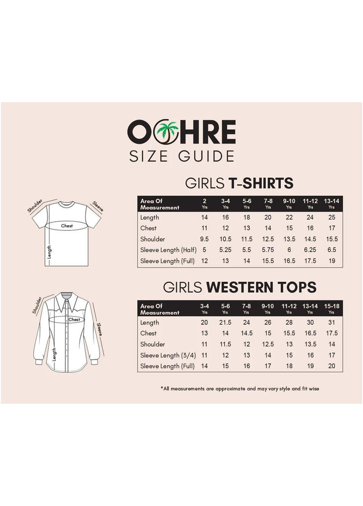 Ochre   Top for Girls -  OWT 436 BLUE