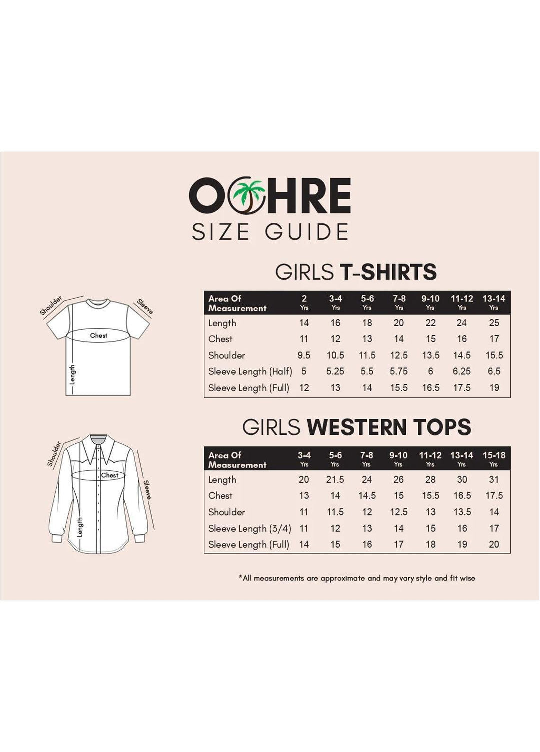 Ochre   Top for Girls -  OWT 438 BLACK