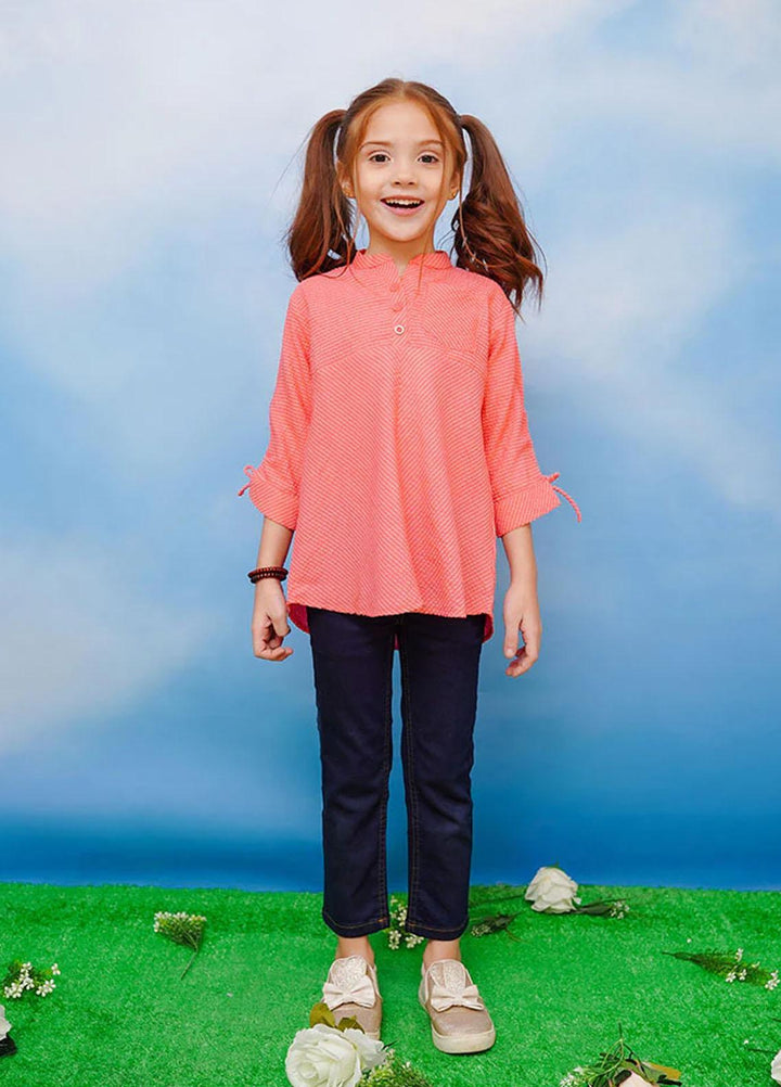 Ochre   Top for Girls -  OWT 446 CORAL