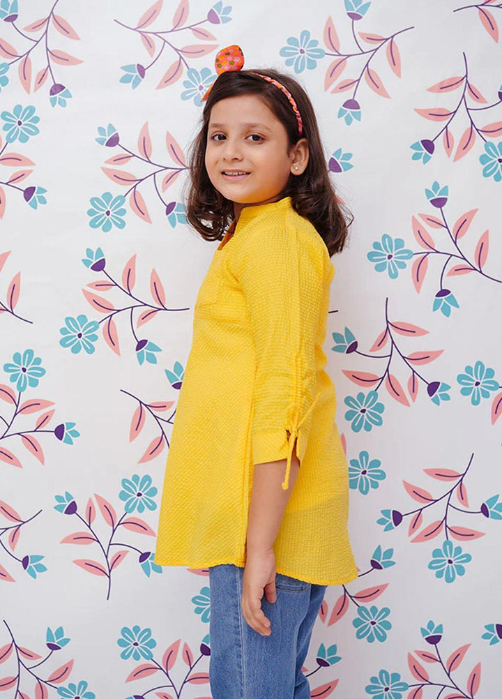 Ochre   Top for Girls -  OWT 446 YELLOW