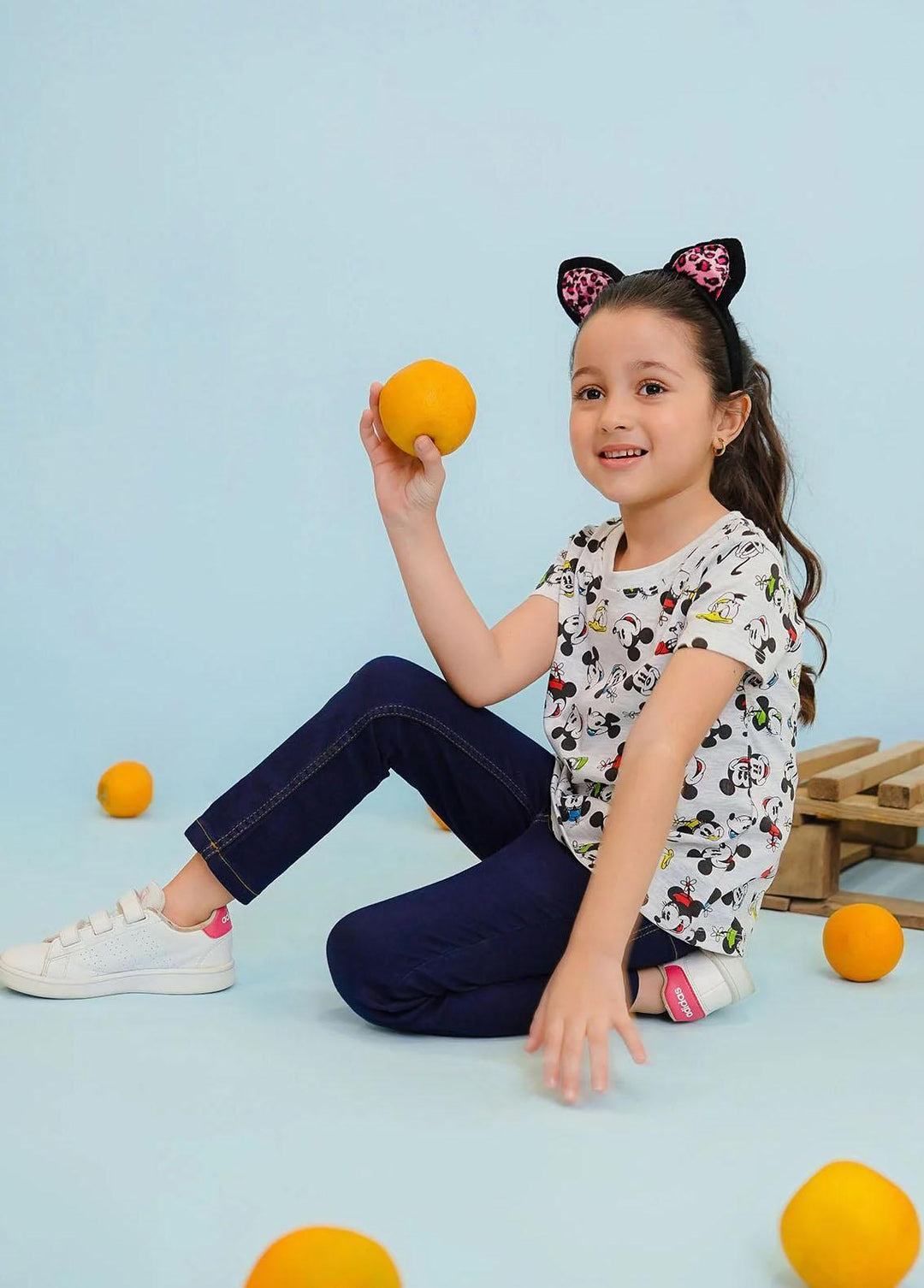 Ochre Jersey Fancy T-Shirts for Girls -  OGK-276