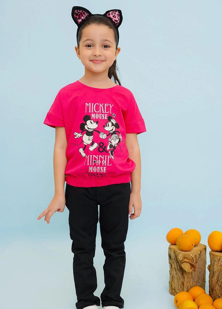 Ochre Jersey Fancy T-Shirts for Girls -  OGK-280