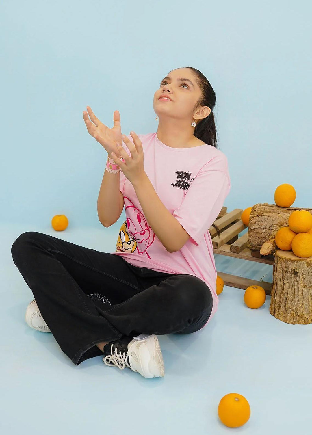 Ochre Jersey Fancy T-Shirts for Girls -  OGK-288