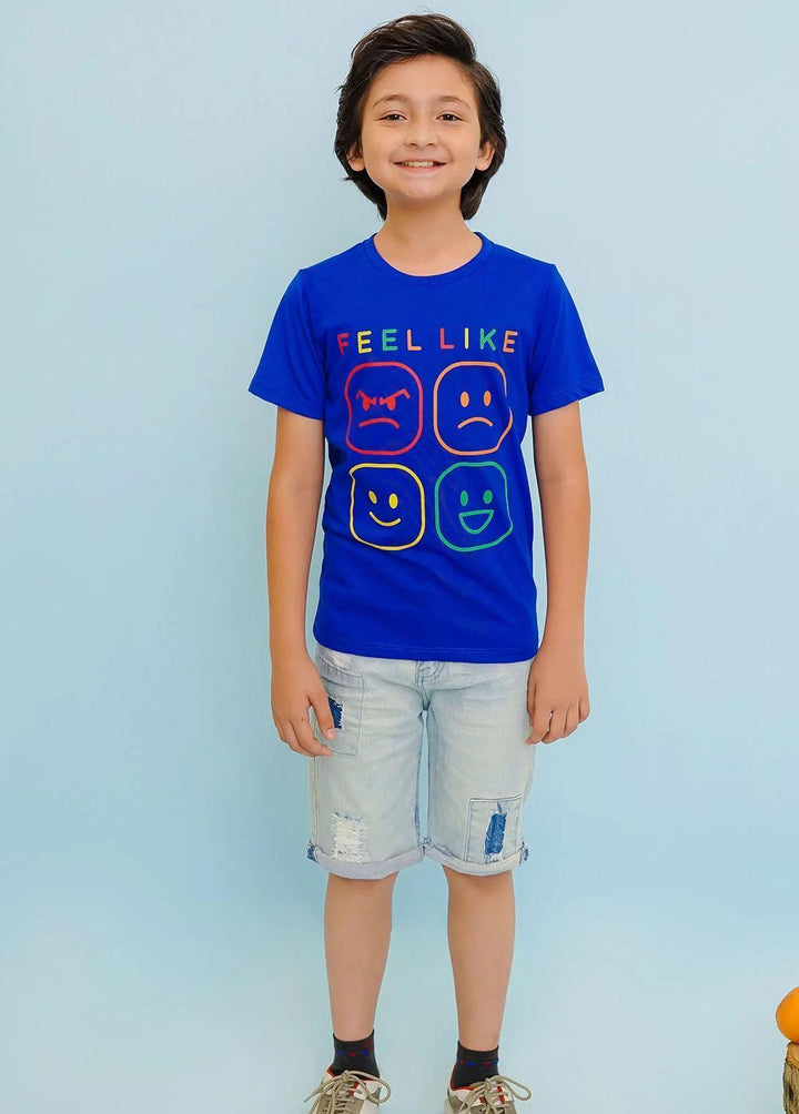 Ochre Jersey Fancy T-Shirts for Boys -  OKB-289