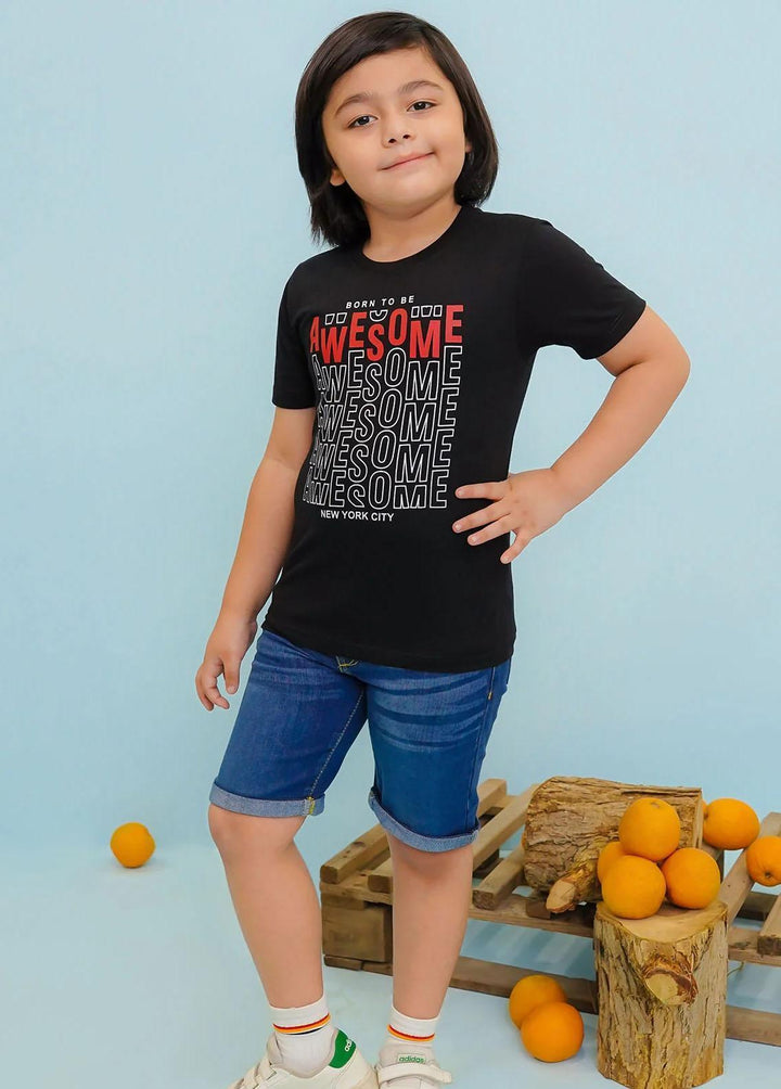 Ochre Jersey Fancy T-Shirts for Boys -  OKB-294